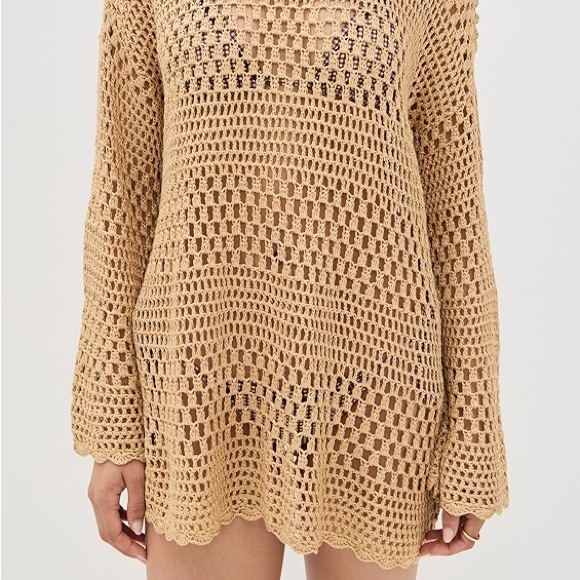 Vintage boho cottagecore crochet shirt or dress - Picture 10 of 12